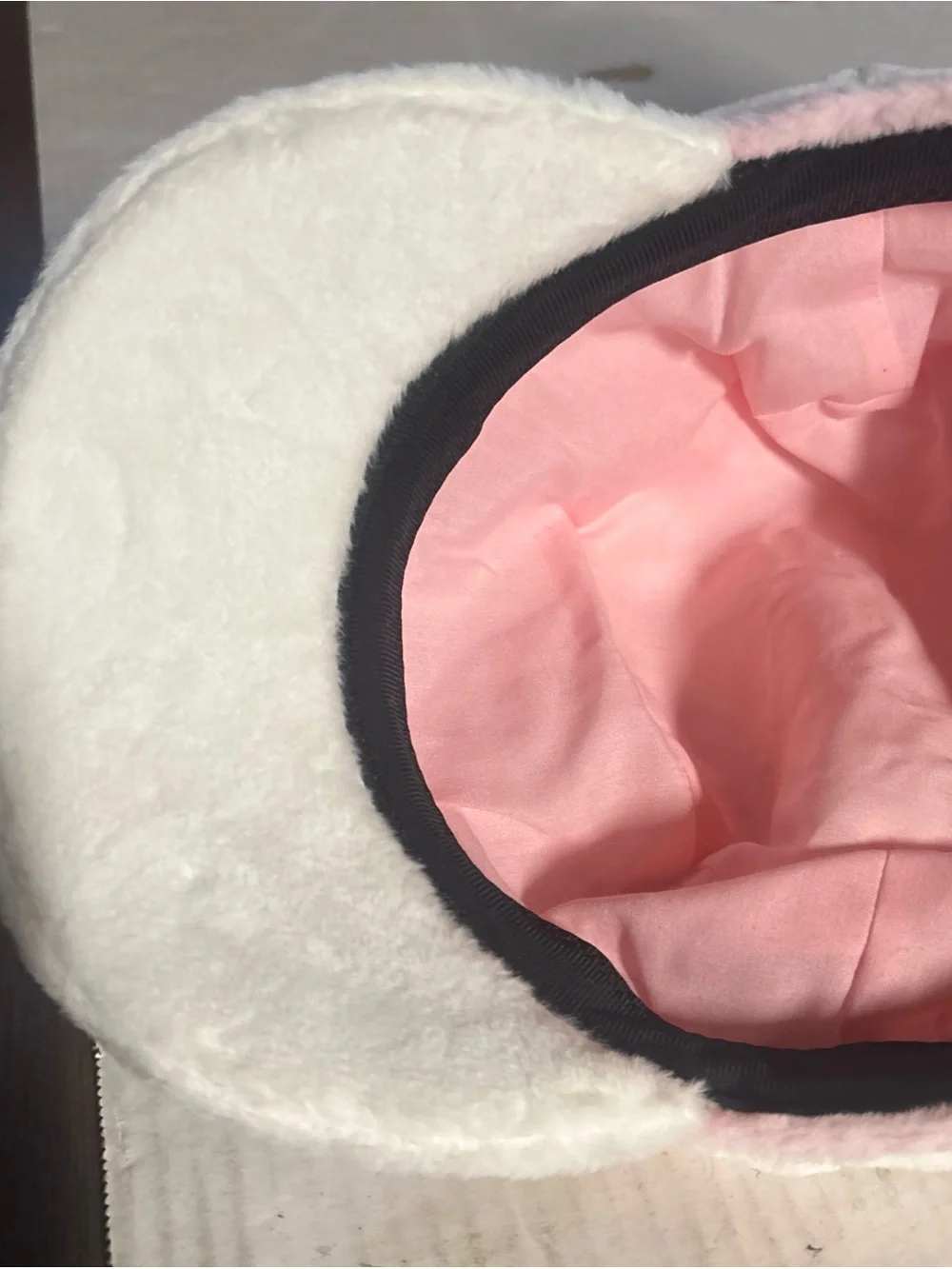 Sanrio Hello Kitty White and Pink Faux Fur  Hat Merch 2025 Universal